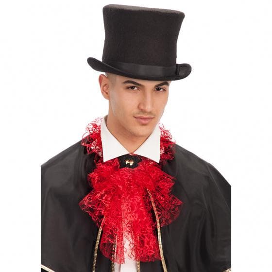 jabot Red Lace polyester röd one-size