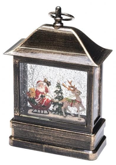 snölantera 25 x 17,5 cm brun