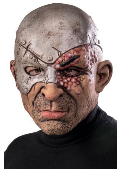 cyborg huvudmask latexgrå/brun one-size