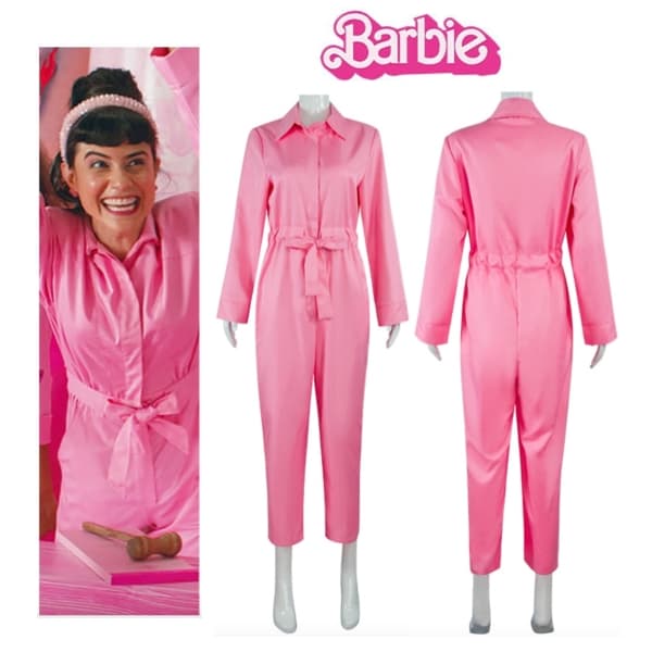 Barbie - Kostyme - Kjole - Jumpsuit - Cosplay Halloween - Lyserosa S