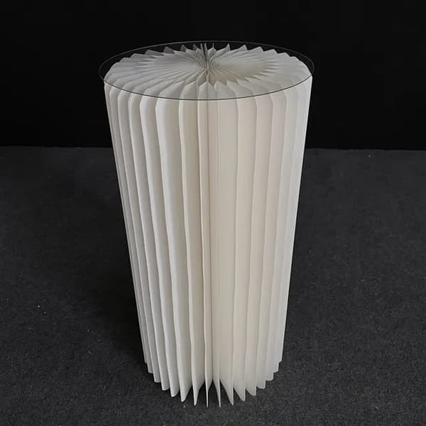Festbaggrundstativ, lyserød, sammenklappelig cylinder, H80cm(315in)hvid