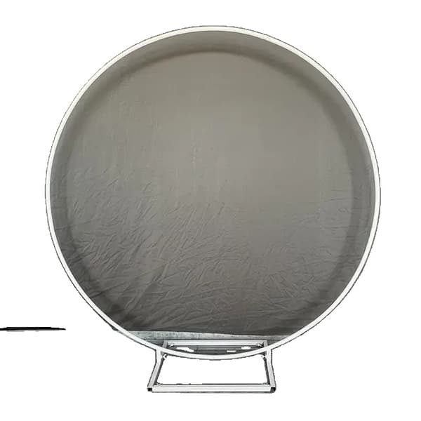 Bryllup wedding ballonbue, metal cirkelstander, rund baggrundsbue ramme, 1,8m (70,8in), Hvid-firkantet base