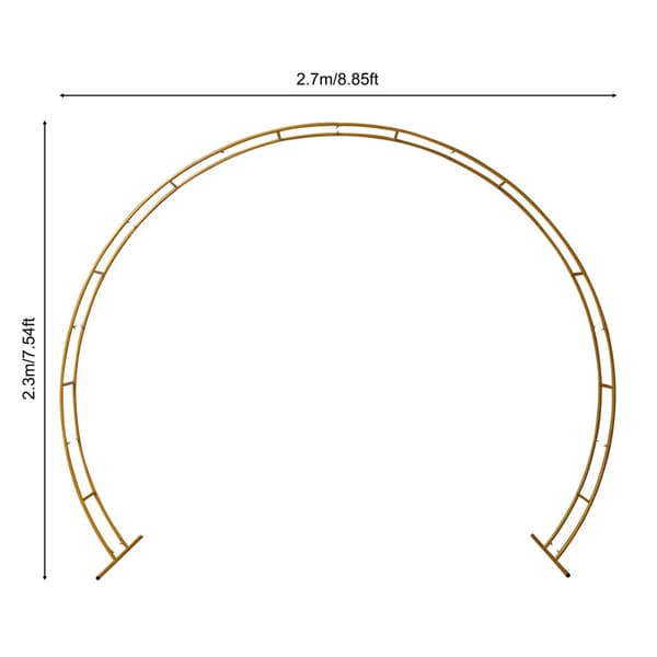 Bryllupsbue Stativ, Robust Kulstofstål, 2,3M Rundt Design, Nem Samling,XL