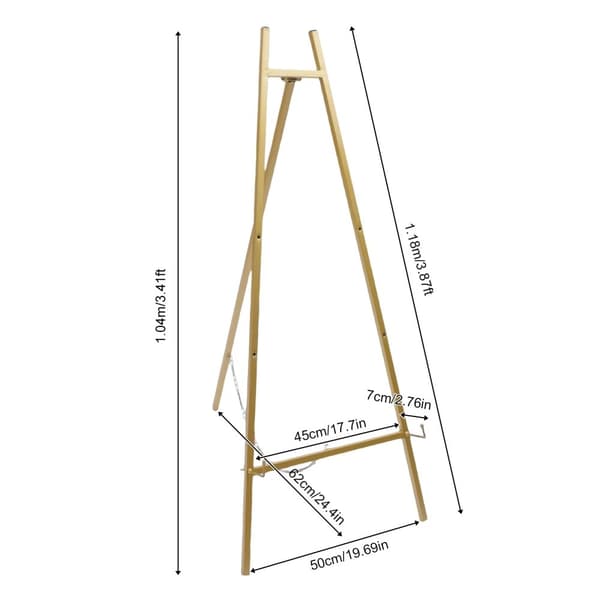 Bryllup Easel Stativ, Holdbart Stål Design,Guld, 50x62x104cm