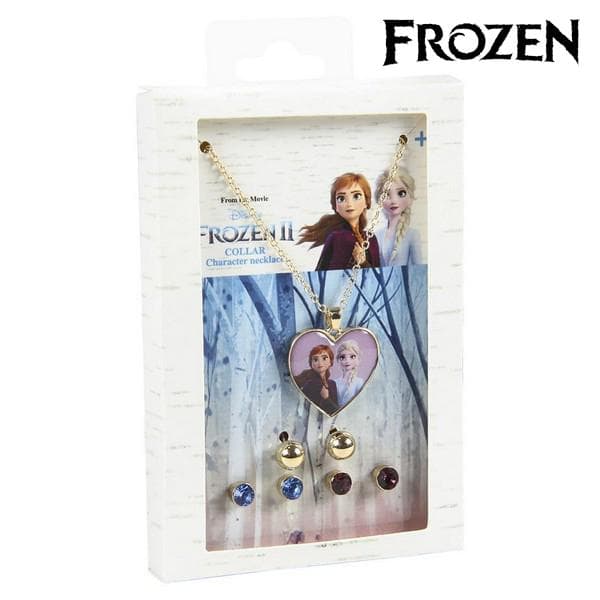 Halsband och matchande örhängesset Frozen 71365 Gyllene