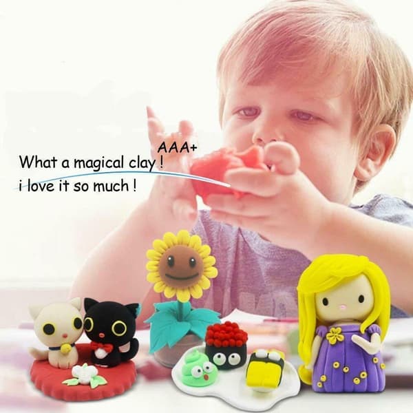 12-Pack Mjuk och Stretchy Bouncing Clay / Fluffy Slime