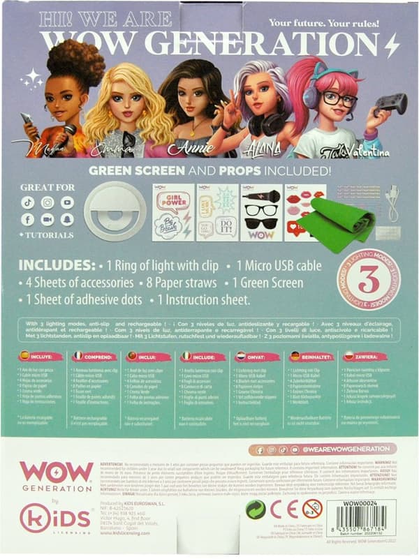 WOW Generation Clip on Selfie Ring med tilbehør