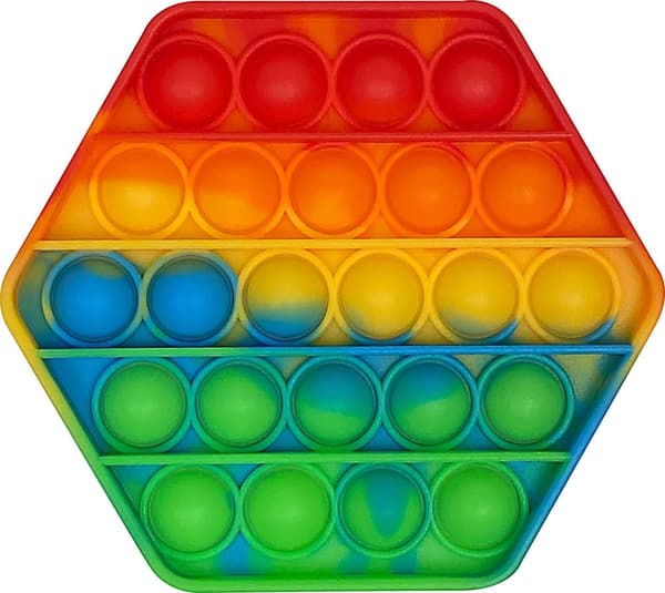 POP'em Pop it Rainbow Hexagon