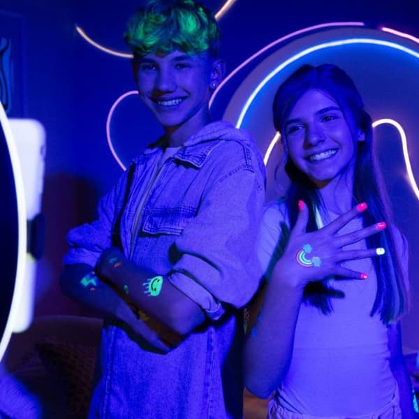 FabLab Glow in the dark Glitter Tattoos