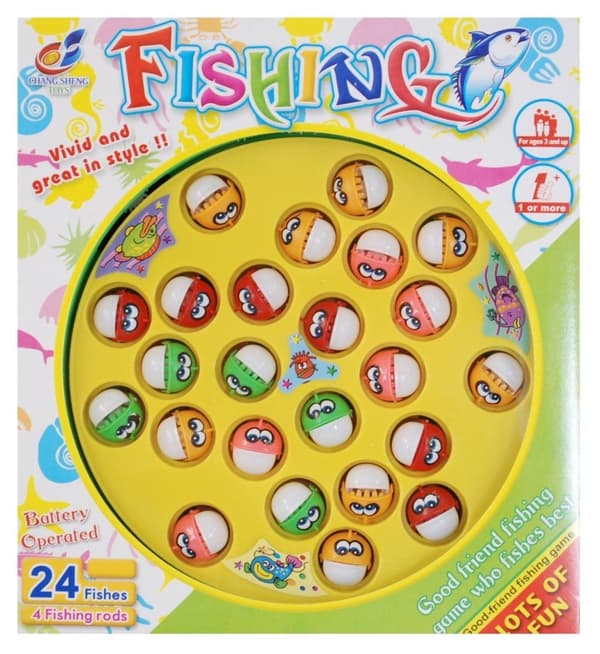Sällskapsspel Fiskespel med 24 Fiskar och 4 Spelare