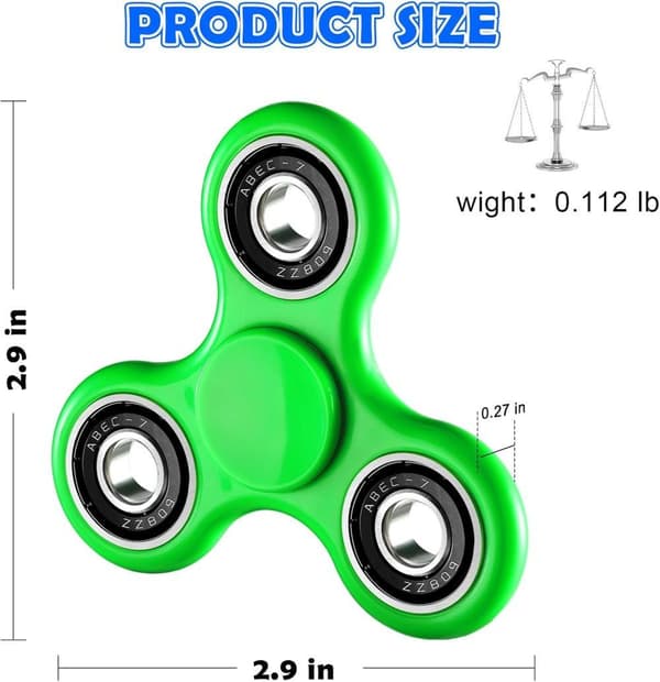 OBOSOE 5-Pack Fidget Spinner, Färgglada Stresslindrande Leksaker