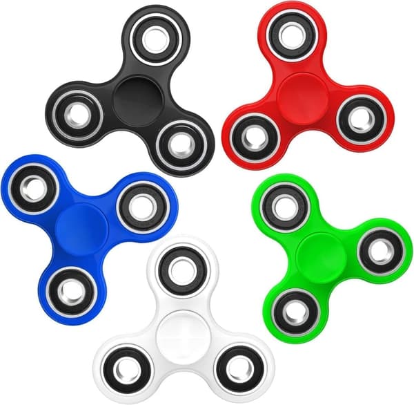 OBOSOE 5-Pack Fidget Spinner, Färgglada Stresslindrande Leksaker