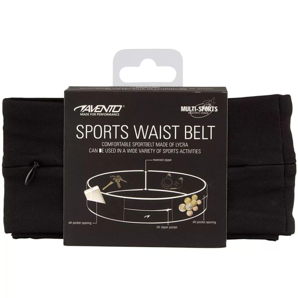 Avento sportsbælte lycra M sort 21PR-ZWA-M