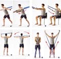 Miniatyrbild 5 av 6: Träningsband-Gummiband för stretching och mångsidig--Grön Färg