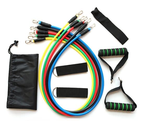 Träningsband (5st Justerbara Gummiband Band)  Stretchband 5-Pack