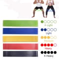 Miniatyrbild 1 av 4: Träningsband motståndsband 5-pack med instruktioner påse yoga