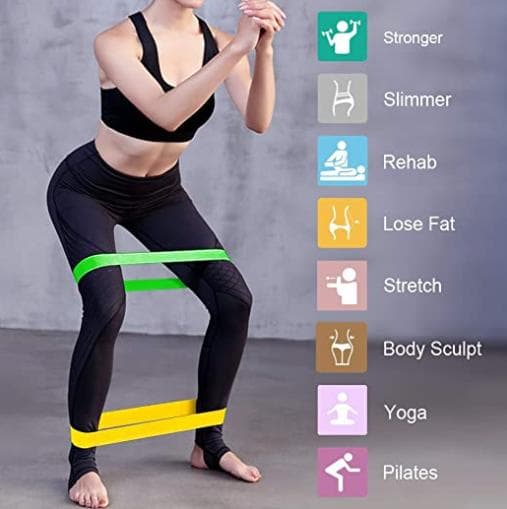 Träningsband motståndsband YOGA Motstånd: - Grön -  Lätt