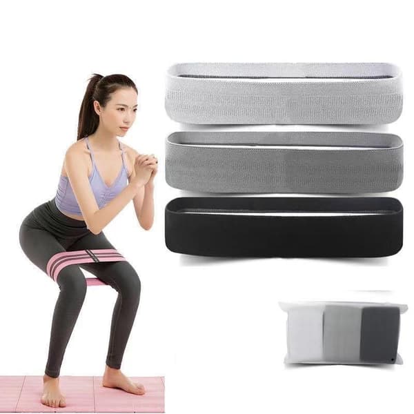 3-pak Booty band kit, træningsbånd, modstandsbånd, genoptræning