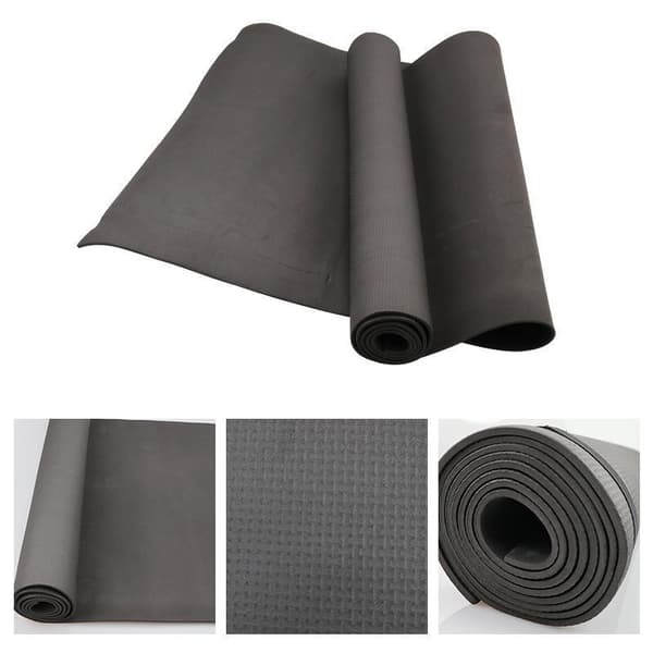 Yogamåtte / yogamåtte - Træningsmåtte - 6mm - 173cm * 61cm Sort