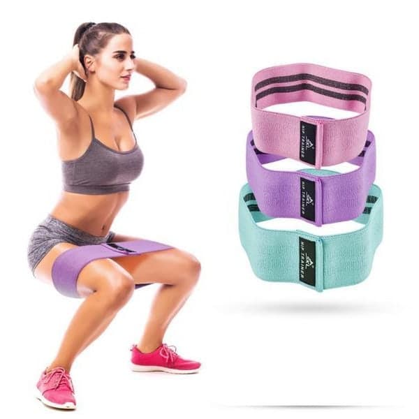 Hip Trainer Resistance Bands for træning 3 stk Sports bomuld stof Yoga Pilates Træning & fitness Holdbar støtte Butt-lift til mænd kvinder