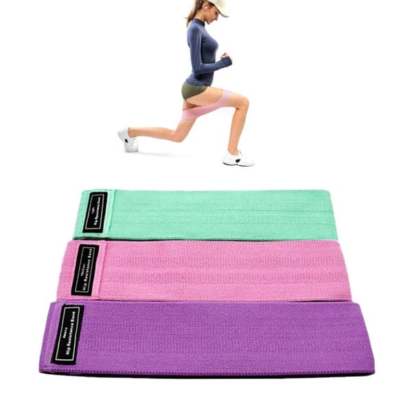 3-pack Träningsband Motståndsband i Tyg för Träning Yoga Hemma