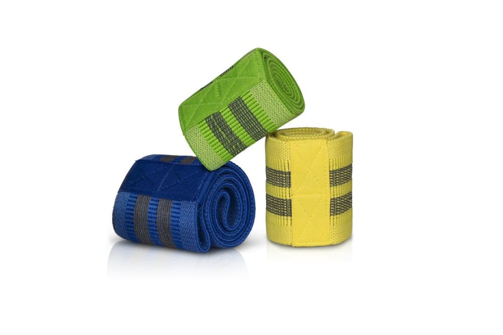 REBBLO 3 Motståndsband, Träningsband med 3 Olika Motståndsnivåer, Fitnessband för Pilates, Yoga, Styrketräning, Fitness Utrusting, Gummiband 11, 12 &