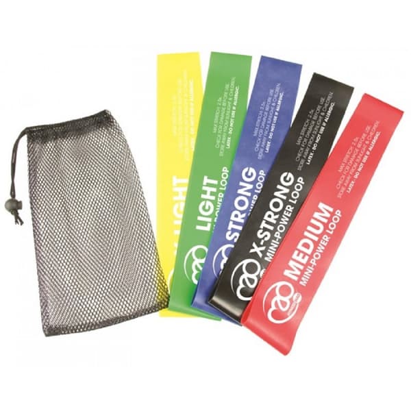Fitness Mad Power Mini Resistance Band Set (förpackning med 5) Multicoloured One Size