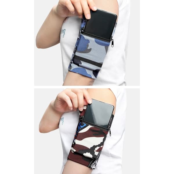 Fabric Armband Running Fitness - Camo Blå