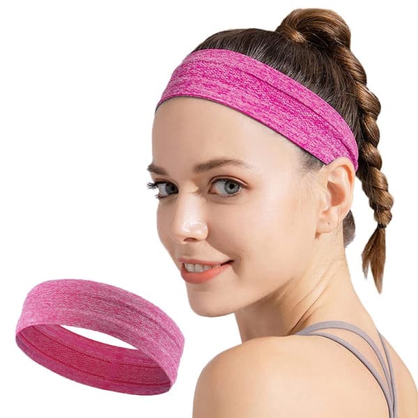 Elastic Fabric Pannband Running Fitness - Rosa