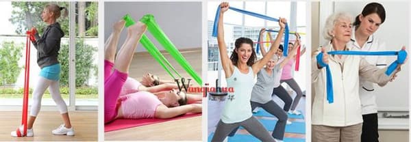 Träningsband-Gummiband för stretching och mångsidig