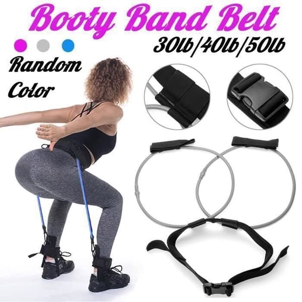30lb viktrem Elastiband Bentränare Yoga Booty Bälte Blå - Rosa - Grå Slumpmässigt