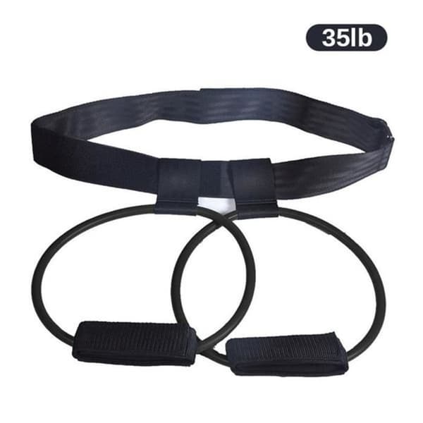 Motståndsband - SVART - 35lb - Justerbar - Fitness - Styrketräning