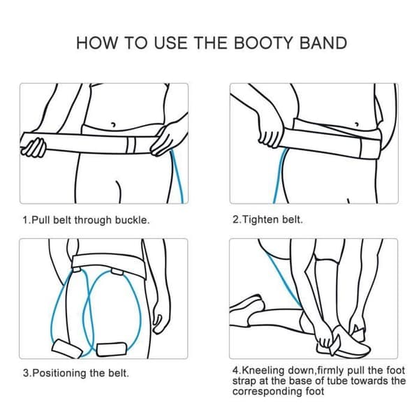 Kvinnor 30lb Hip Trainer Butt Booty Bälte Band Body Glute Muscles Trainer Lifter ellle2492