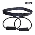 Miniatyrbild 1 av 4: Elastiska motståndsband Fitness Träning Yoga Pilates Muskelstyrka Ben skinkor SVART 35lb wow5056