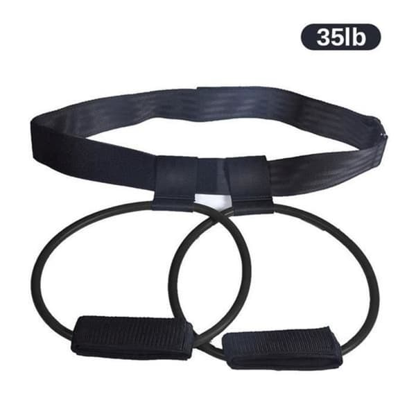 Elastiska motståndsband Fitness Träning Yoga Pilates Muskelstyrka Ben skinkor SVART 35lb wow5056