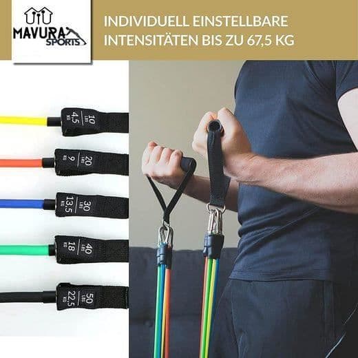 MAVURA motståndsband »MAVURASportmotståndsband set fitnessband motståndsband gymband