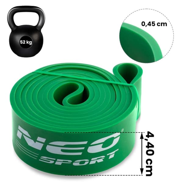 Træningsmodstandsbånd NS-960 Neo-Sport grøn