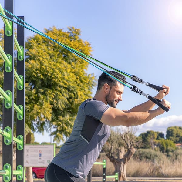 Set med motståndsband, tillbehör och träningsguide Tribainer InnovaGoods 3 antal