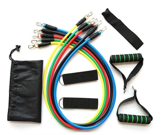 Träningsband (5st Justerbara Gummiband Band)  Stretchband 5-Pack