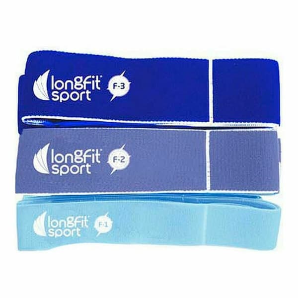 Vastuskuminauhat LongFit Sport   Sininen 3 Kappaletta (6 osaa)