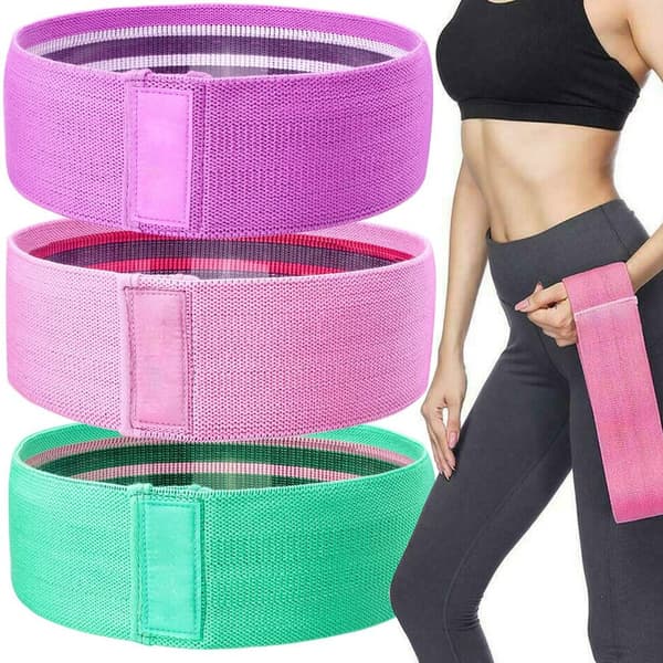 Set med 3 elastiska band för träning