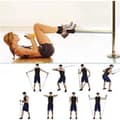 Miniatyrbild 2 av 4: PIMPIMSKY 11 elastiskt band set fitness bodybuilding motstånd sport dragkraft bred ankel fot träningsrem kit