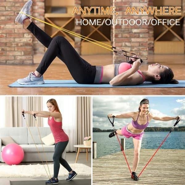 Leytn® Set Resistance Bands Elastisk styrketräning för män Kvinnor Fitness Yoga Shaping