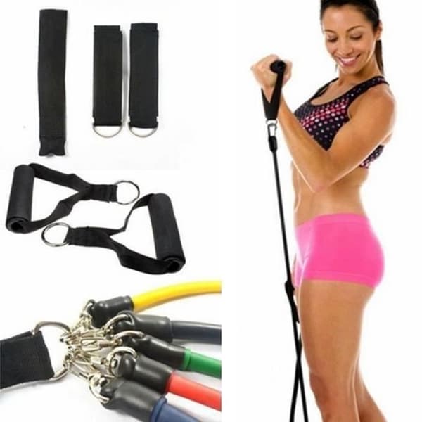 PIMPIMSKY elastiskt band set fitness bodybuilding 11 sport motstånd dra bred ankel fot rem kit Elastiband träning