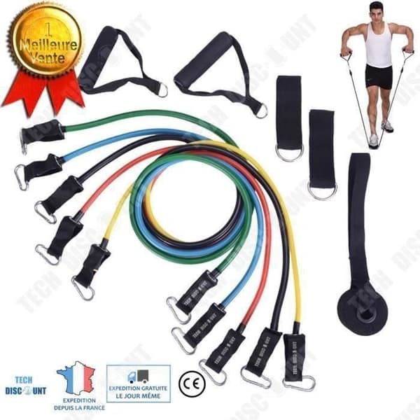 Elastiskt band - TD - 11-delat kit - Fitness - Bodybuilding - Nybörjare