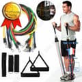 Miniatyrbild 1 av 4: 11 stycken-set motståndsrör Gym Fitness träning Träningsgrepp Yogaband Tillbehör till fitness och kroppsbyggande
