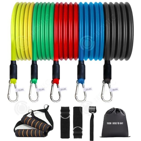 [Premiumkvalitet] Motståndsband Träning Bodybuilding Fitnessbandsats 12 delar Sportgym för kvinnor män