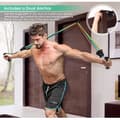 Miniatyrbild 2 av 3: TD® Resistance Band - Elastiskt styrketräningsset - Latex Fitness Exercise - Kit med ankarhållarhandtag - Ankelrem