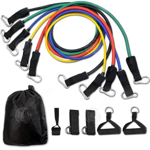 INN® TD set elastiskt band fitness bodybuilding 11 sport motstånd dra bred fotled fot kit rem Elastiband träning h