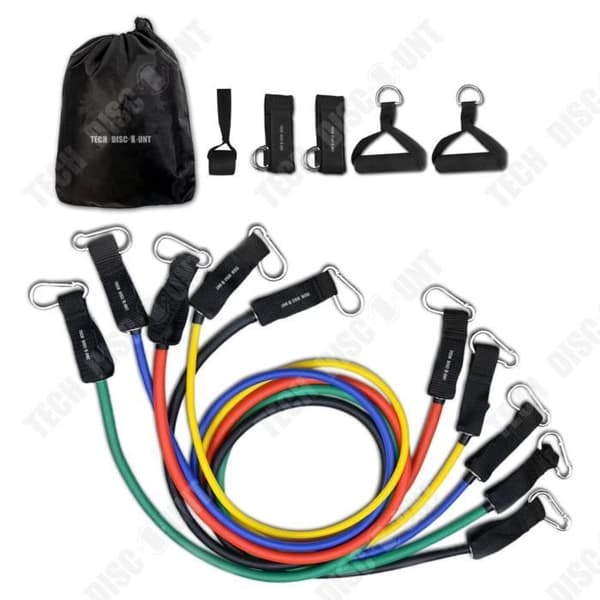 TD® Strength Band Bodybuilding Set 11 st Elastic Fitness Sport för män och kvinnor Motståndsband Gym Träning Physiq